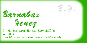 barnabas hencz business card